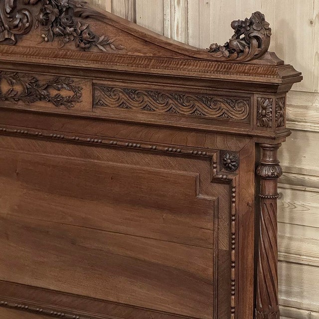 19th Century French Louis XVI Walnut Bed For Sale - Image 16 of 18
