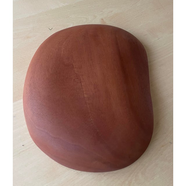 Wood Solid Mahogany Organic Form Charcuterie Platter For Sale - Image 7 of 8