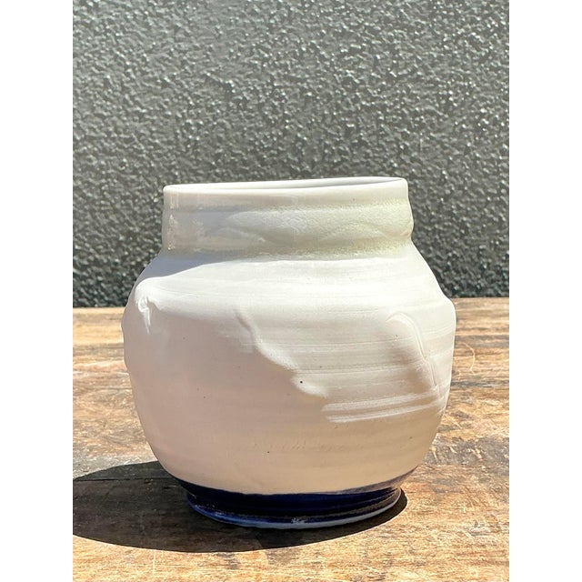 Contemporary Vintage Original Studio Pottery Vase For Sale - Image 3 of 12