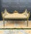 French Style Golden Settee – Damask Upholstery With Gold Leaf Details For Sale - Image 10 of 10