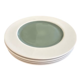 1960s Syracuse China "High Modern" Hospitality Dinner Plates - Set of 4 For Sale