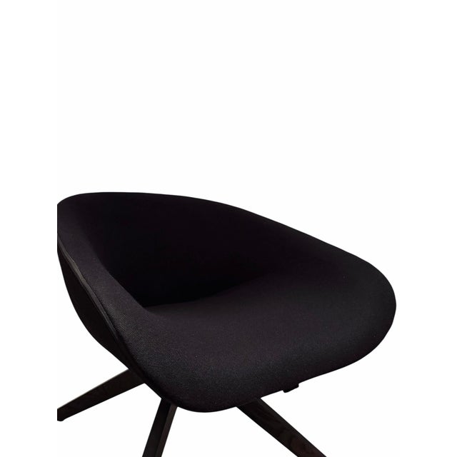 2000 - 2009 B&b Italia - Mart Swivel Trestle Armchair With Fabric Cover For Sale - Image 5 of 12