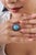Turquoise 14k Yellow Gold 8.41ct Turquoise, Blue Sapphire & Diamond Floral Art Deco Ring Size 6.5 For Sale - Image 8 of 18