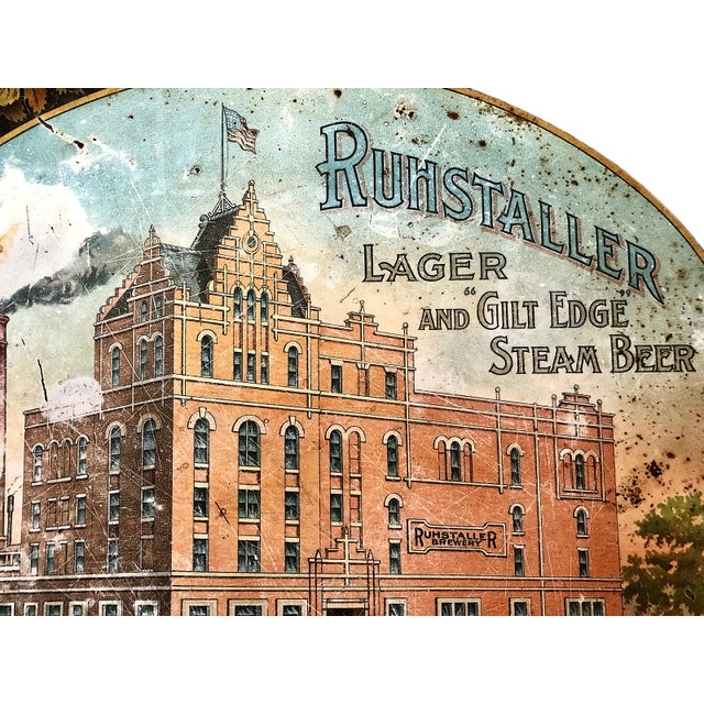 Early 20th Century 1900 Pre-Prohibition Brewery Advertising in a Lithographed Serving Tray For Sale - Image 5 of 9