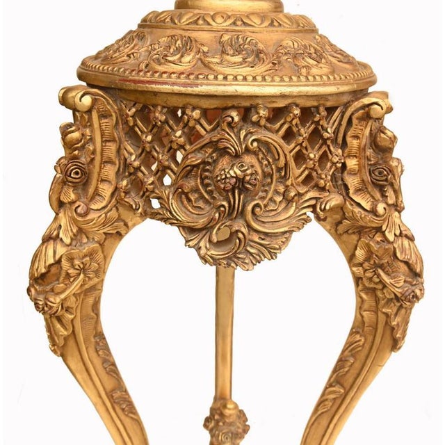 Italian Rococo Stands in Giltwood, Set of 2 For Sale - Image 4 of 9