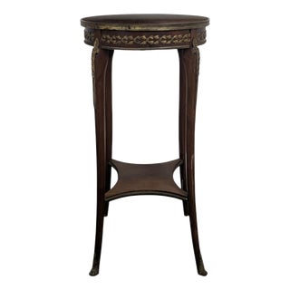 Transitional Style Mahogany Side Table For Sale