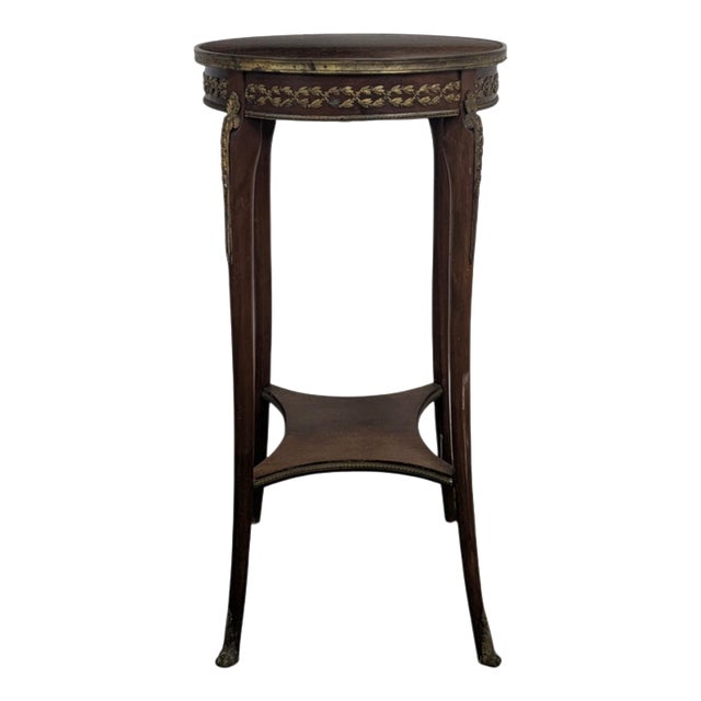 Transitional Style Mahogany Side Table For Sale