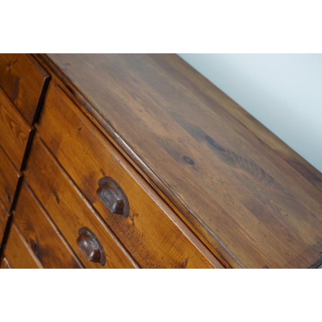 Dutch Pine Industrial Apothecary / Workshop Cabinet, 1950s For Sale - Image 5 of 18