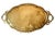 Antique Engraved Enameled 23" Oval Brass Tray For Sale In Chicago - Image 6 of 8