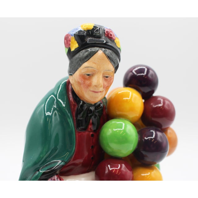 Ceramic Dated 1931 English Royal Doulton Porcelain "The Old Balloon Seller" Figurine For Sale - Image 7 of 10