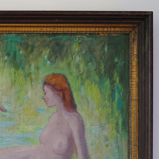 1962 Otto Rothenburgh Modernist Nude Nature Original Oil Painting For Sale - Image 9 of 14