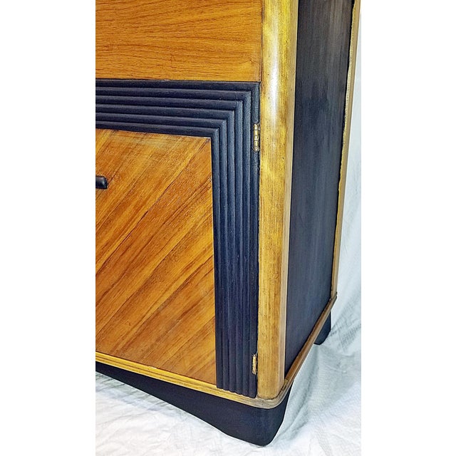 Brown 1950s Midcentury Modern-Art Deco Buffet or Dresser For Sale - Image 8 of 9