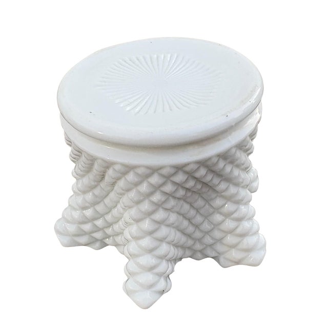 1960s Vintage Westmoreland Milk Glass Hobnail Vase For Sale - Image 5 of 6