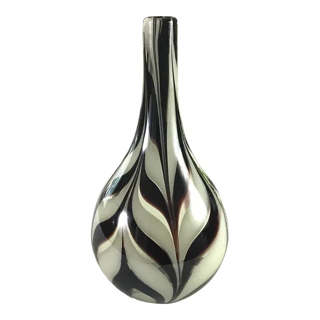 1970s Handblown Art Glass Vase For Sale