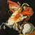 Vintage miniature oil painting on board, depicting Napoleon Crossing the Alps. Purchased at the famous antique market in...