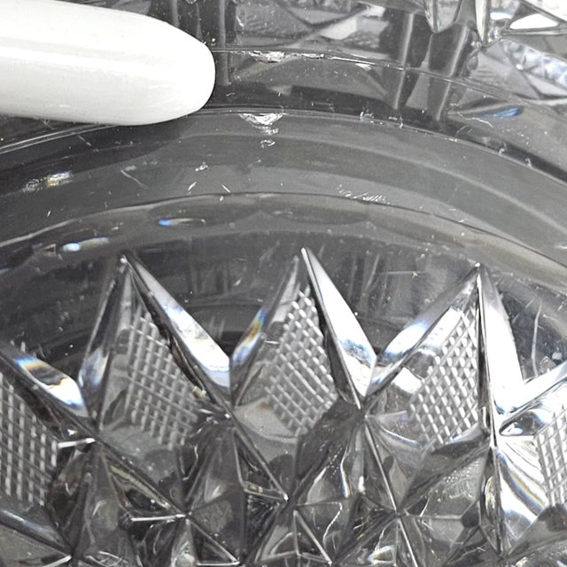 Bohemian Queen Anne's Lace Centerpiece Bowl Tidbit Dish 14" For Sale - Image 11 of 12