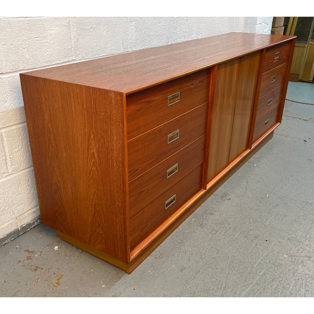 Mid 20th Century Mid-Century Modern Danish Teak Eight Drawer Dresser For Sale - Image 5 of 15