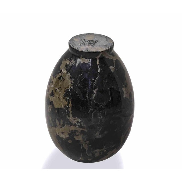 Vintage Handmade Marble Egg-Shaped Vase, China, 1990s For Sale - Image 3 of 5