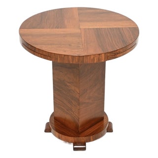 Art Deco Walnut Occasional Side Table, 1930s For Sale