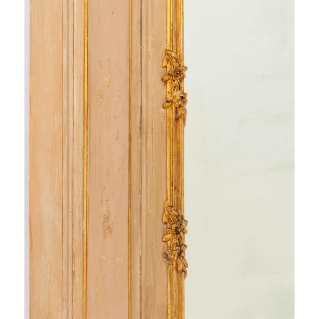 Wood Louis XV Pink & Giltwood Trumeau Mirror, 18th C. For Sale - Image 7 of 9