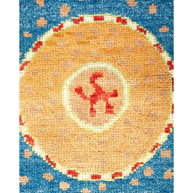 Traditional Modern Hand-Knotted Area Rug - Yellow, 6' 2" x 8' 10" For Sale - Image 3 of 8