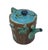 Holdcroft Majolica Blackberry on Tree Trunk Teapot, Turquoise Blue Cover C. 1877 For Sale - Image 6 of 13