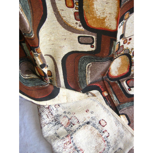 Pair of French Mid-Century Modern 1970 Pair of Curtains -Drapes For Sale - Image 9 of 13