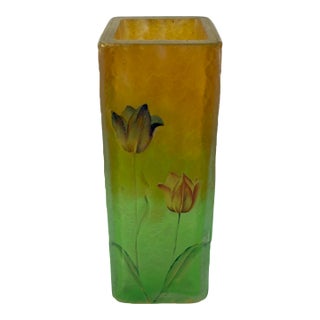 Art Nouveau Daum Nancy French Art Glass Vase For Sale