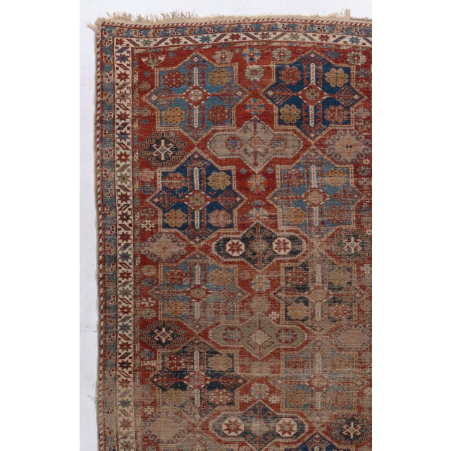 Antique Circa 1890 Red Lightly Distressed Caucasian Shirvan Hand Woven Rug 5ft 3in X 10ft For Sale - Image 15 of 16
