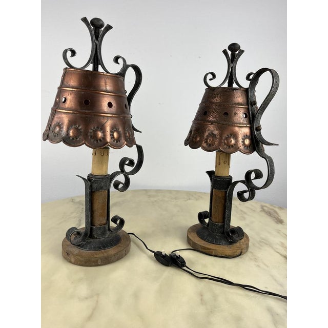 Brutalist Italian Table Lamps, 1960s, Set of 2 For Sale - Image 17 of 18