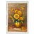 Impasto Oil Paint Canvas Art Sunflowers Yellow Vase Scroll Painting For Sale