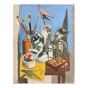 Frederick Childs (1908-1978) - Untitled Modernist Art Studio Still Life (C. 1960, Oil on Canvas)