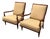 Lucien Rollin Collection for William Switzer Swedish Art Deco Elysee Lounge Chairs, Pair For Sale
