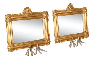 19th Century Gilded Mirrors, Set of 2
