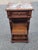 19th Century French Antique Walnut Marble Top Bedside Cabinet Nightstand For Sale - Image 10 of 18