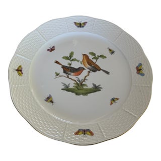 Herand Rothschild Bird 10" Dinner Porcelain Plate 524 / Ro Motif Made in Hungary For Sale