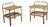 Vintage Rattan and Vienna Straw Bedside Tables, 1960s, Set of 2 For Sale