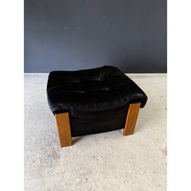 Animal Skin Postmodern Artona Ottoman in Leather by Afra & Tobia Scarpa for Maxalto, Italy, 1980s For Sale - Image 7 of 17