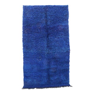 Moroccan Vintage Blue Rug - 6'0" X 10'4" Ft For Sale