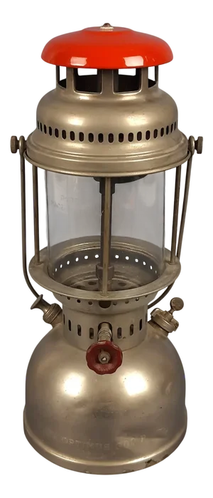Antique Oil Lantern in Metal and Glass