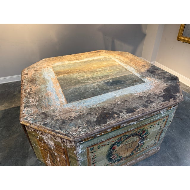 Green Late 18th Century Hand Painted Altar Table For Sale - Image 8 of 15
