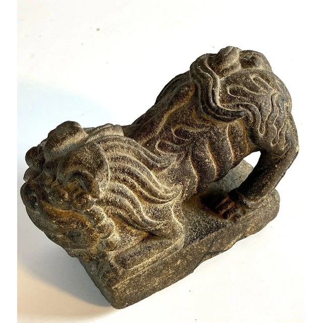 Antique Stone Lion Paper Weight For Sale - Image 10 of 16