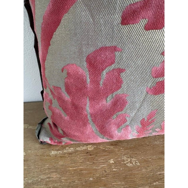 Custom Fortuny Cotton and Silk Decorative Pillow For Sale In Los Angeles - Image 6 of 10