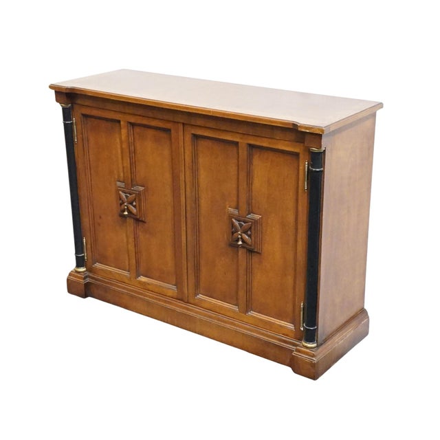 High End Vintage Solid Cherry Italian Neoclassical 40" Accent Console Cabinet For Sale - Image 4 of 9
