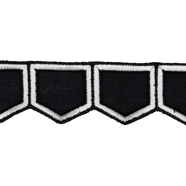 Sample - Schumacher X David Kaihoi Honeycomb Trim in Black For Sale