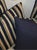 Collection of Four 19Thc Striped Blue and White Linen Pillows For Sale - Image 4 of 6