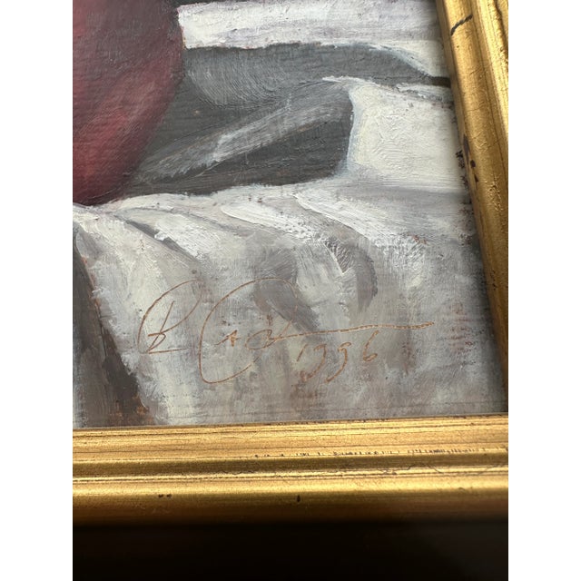 Stone Still Life With Pears and Marble Oil Painting For Sale - Image 7 of 7
