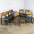 McGuire Late 20th Century Campaign Style Set of 8 Dining Chairs by McGuire Rattan Cane & Navy Leather For Sale - Image 4 of 18