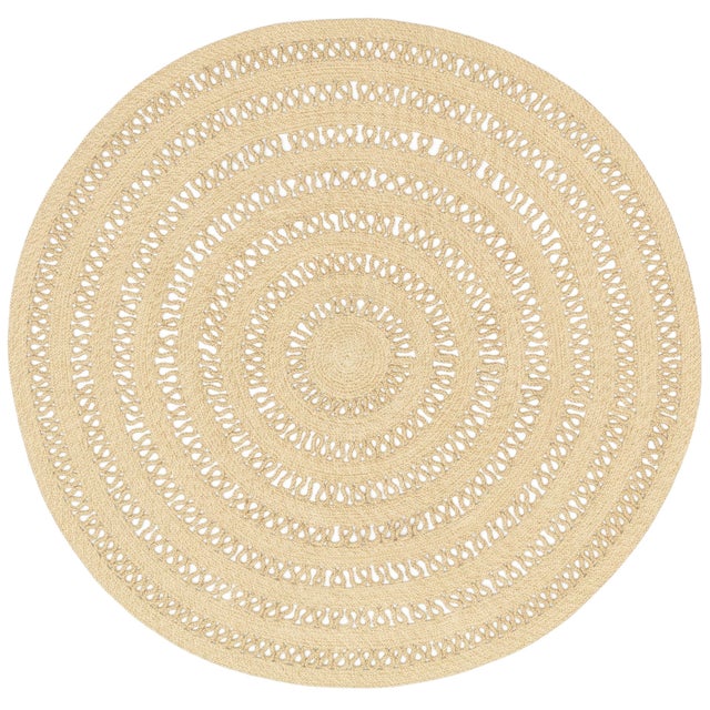 Contemporary Dash & Albert by Annie Selke Bowline Natural Indoor/Outdoor Round Rug, 8' x 8' For Sale - Image 3 of 3