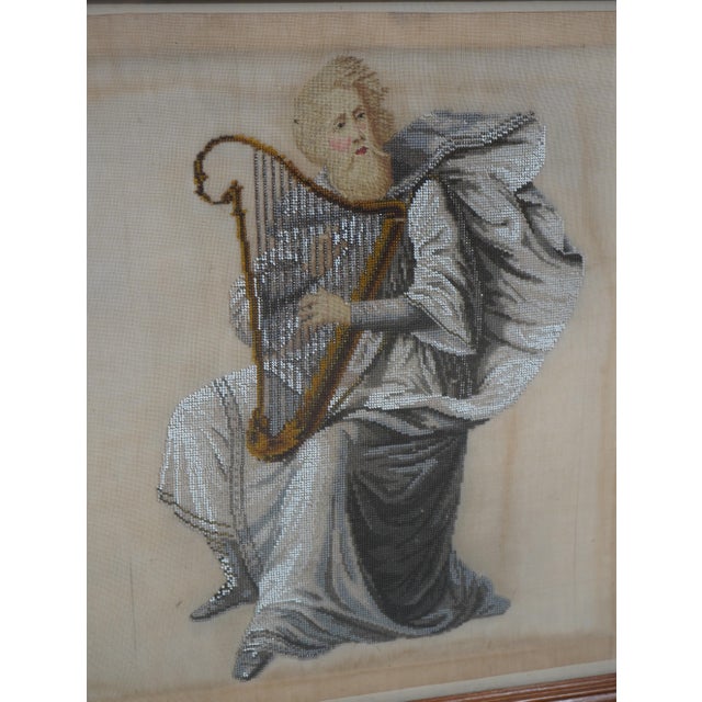 American Victorian Beaded Needlepoint Rotating Fireplace Screen For Sale In Philadelphia - Image 6 of 14